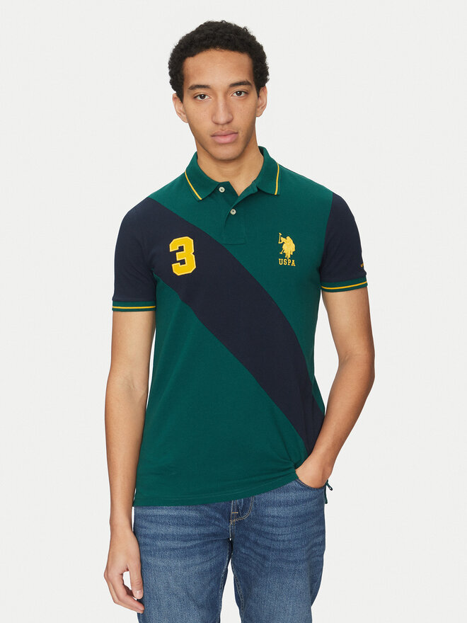 U.S. Polo Assn. U.S. Polo Assn. Pólóing MUP3996 Zöld Regular Fit