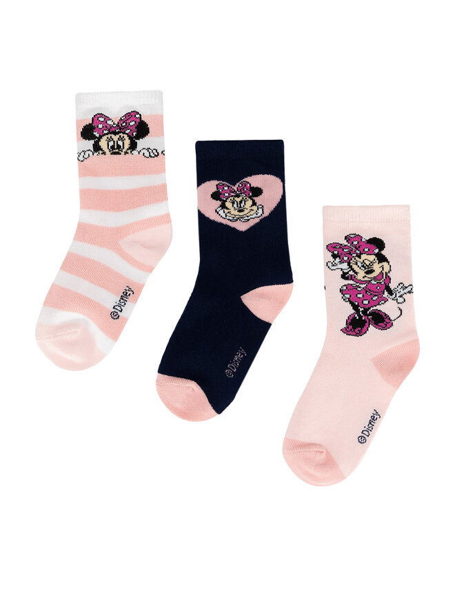 Mickey&Friends 3er-Set hohe Kindersocken Mickey&Friends ACCCS-AW24-341DCLS (3-PACK) Rosa