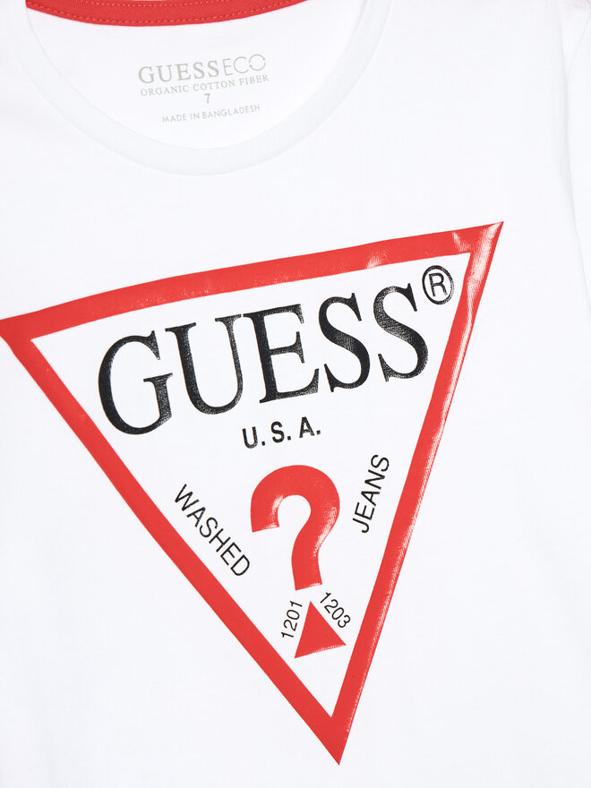 Guess Guess Marškinėliai L73I55 K8HM0 Balta Regular Fit
