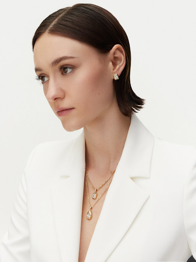 Guess Naušnice Guess JUBE05 250JW Zlatá