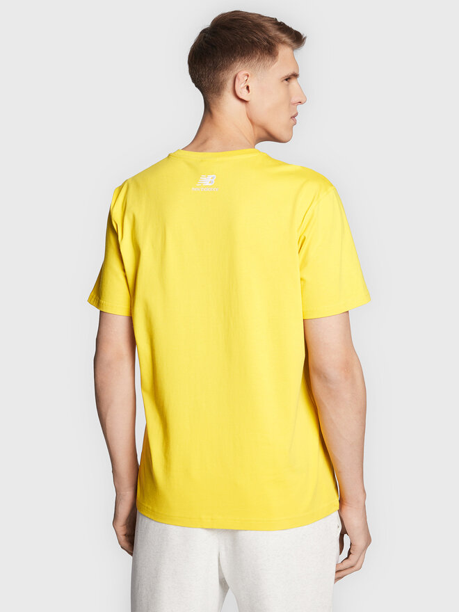 New Balance New Balance Camiseta MT23502 Amarillo Relaxed Fit