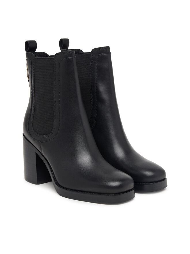 Tommy Hilfiger Stiefeletten Tommy Hilfiger Ltr Square Toe Heel Chelsea Boot FW0FW09555 Schwarz