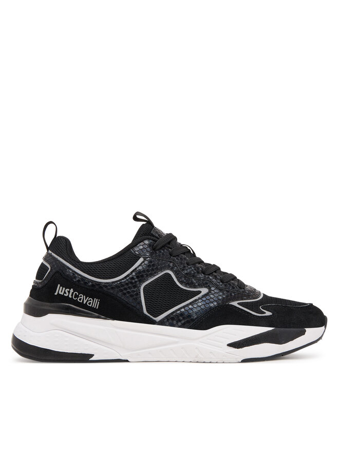 Just Cavalli Sneakersy Just Cavalli Fondo Nevada Dis 2 79QA3SD1 ZSD37 Černá