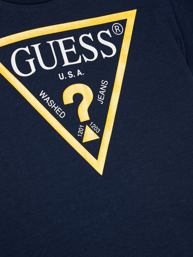 Guess Guess Póló N73I55 K8HM0 Sötétkék Regular Fit