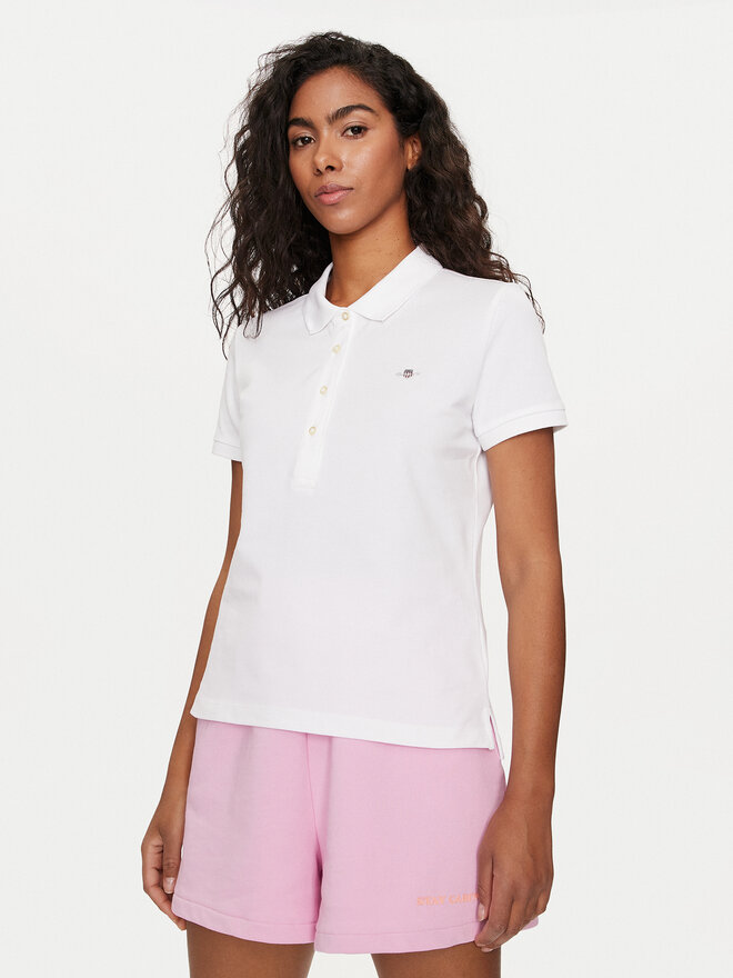 Gant Gant Pólóing Shield 4200870 Fehér Slim Fit