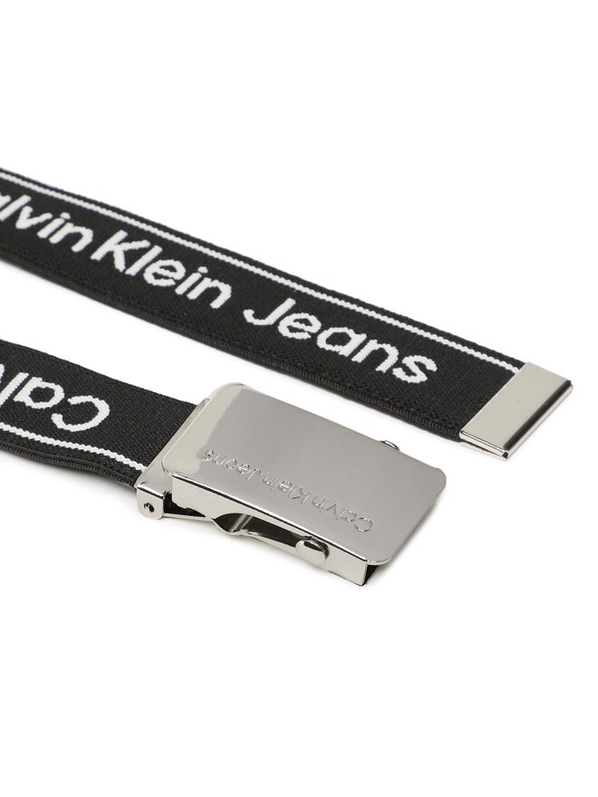 Calvin Klein Jeans Gyerek öv Calvin Klein Jeans Logo Taupe Buckle Belt IU0IU00393 Fekete