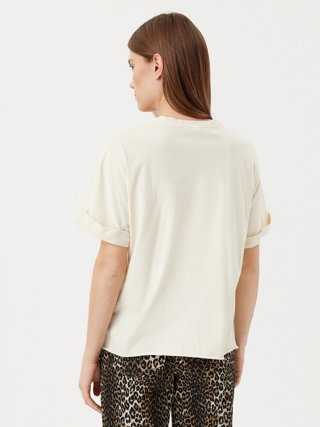 ONLY ONLY Marškinėliai Lucy 15339887 Smėlio Loose Fit