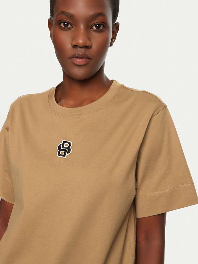 BOSS BOSS Camiseta 50526205 Beis Regular Fit