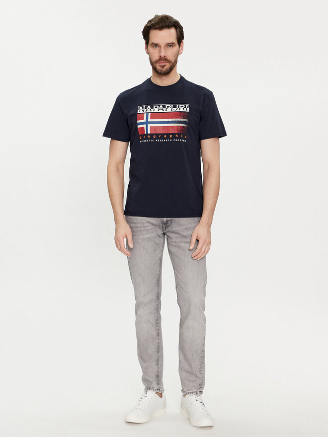 Napapijri Napapijri T-Shirt S-Kreis NP0A4HQR Dunkelblau Regular Fit
