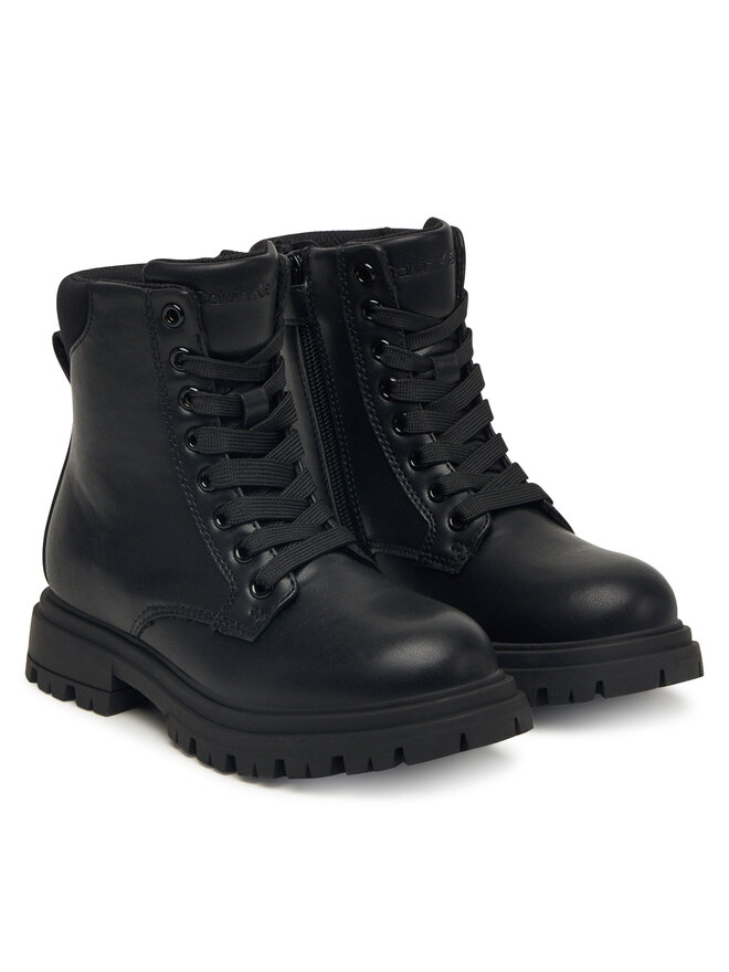 Calvin Klein Pohodni čevlji Calvin Klein Lace Up Bootie V3A5-83120-1464 S Črna