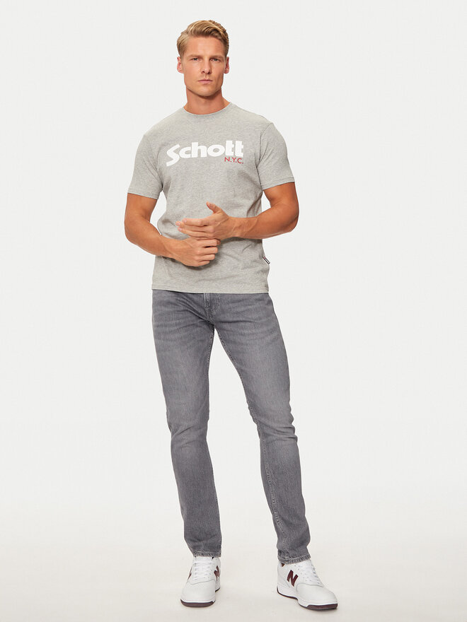 SCHOTT N.Y.C. SCHOTT N.Y.C. Футболка TSLOGO Сірий Regular Fit