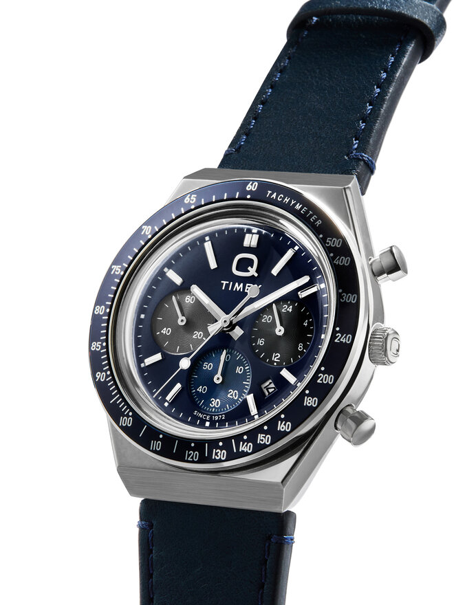 Timex Годинник Timex Q Diver Inspired Chronograph TW2Y36100 Cиній