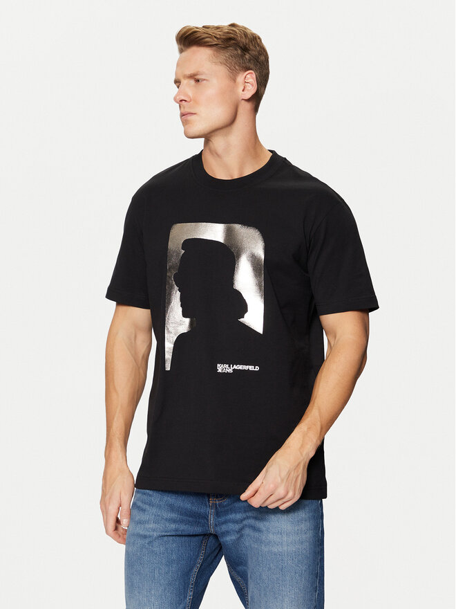 Karl Lagerfeld Jeans Karl Lagerfeld Jeans T-Shirt A1M17052 Μαύρο Regular Fit