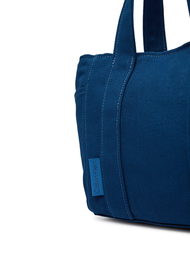 Calvin Klein Handtasche Calvin Klein Webbing Strap Canvas Small Tote LV04F3384G Blau