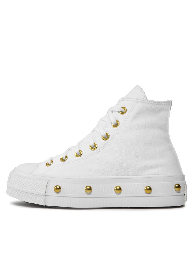 Converse Sneakers aus Stoff Converse Chuck Taylor All Star Lift Platform Star Studded A06787C Weiß