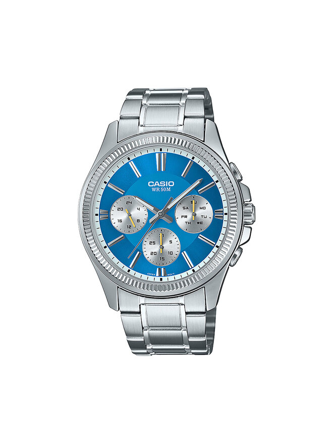 Casio Zegarek Casio MTP-1375PD-2A2VEF Srebrny