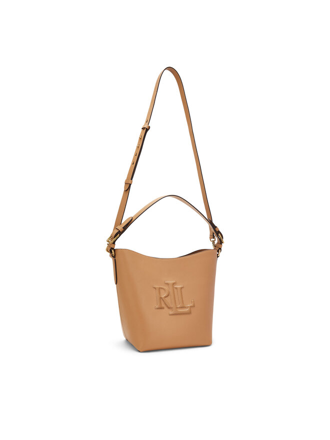 LAUREN RALPH LAUREN Torbica LAUREN RALPH LAUREN Medium Witley Leather Bucket Bag 431950855008 Smeđa