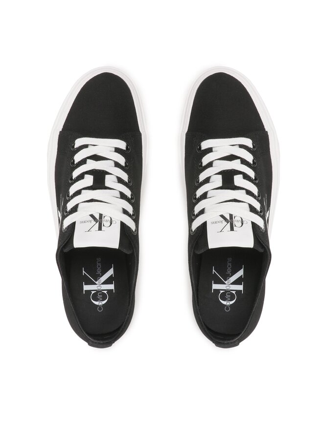 Calvin Klein Jeans Tenisice Calvin Klein Jeans Flatform+ Cupsole Low Txt YW0YW01033 Crna