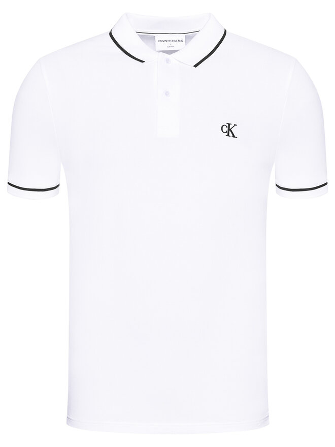 Calvin Klein Jeans Calvin Klein Jeans Poloshirt J30J315603 Weiß Slim Fit