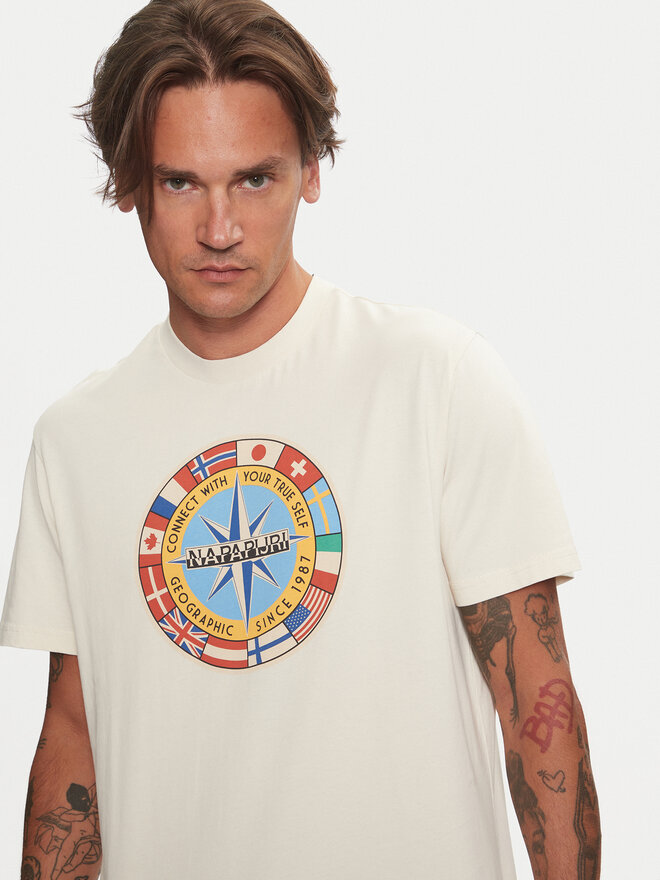 Napapijri Napapijri Camiseta S-Dorees NP0A4IBE Beis Regular Fit