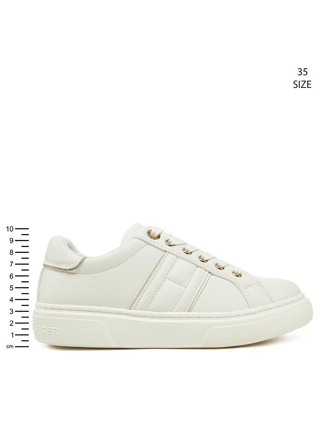 Tommy Hilfiger Sneakersy Tommy Hilfiger Low Cut Lace-Up Sneaker T3A9-33745-1439 S Biały