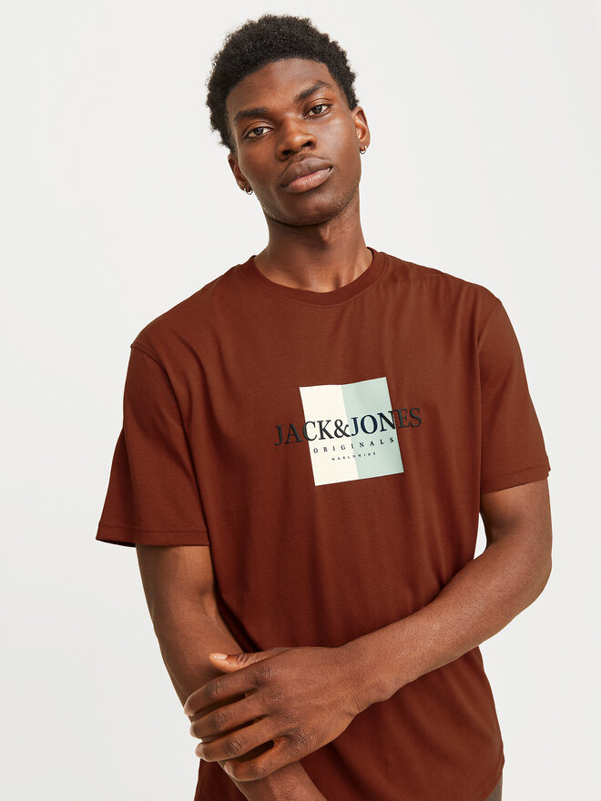 Jack&Jones Jack&Jones Marškinėliai Fredeiksberg 12262492 Ruda Regular Fit