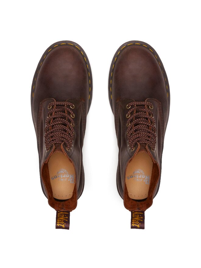 Dr. Martens Botas de combate Dr. Martens 1460 Pascal Waxed Full Grain Marrón