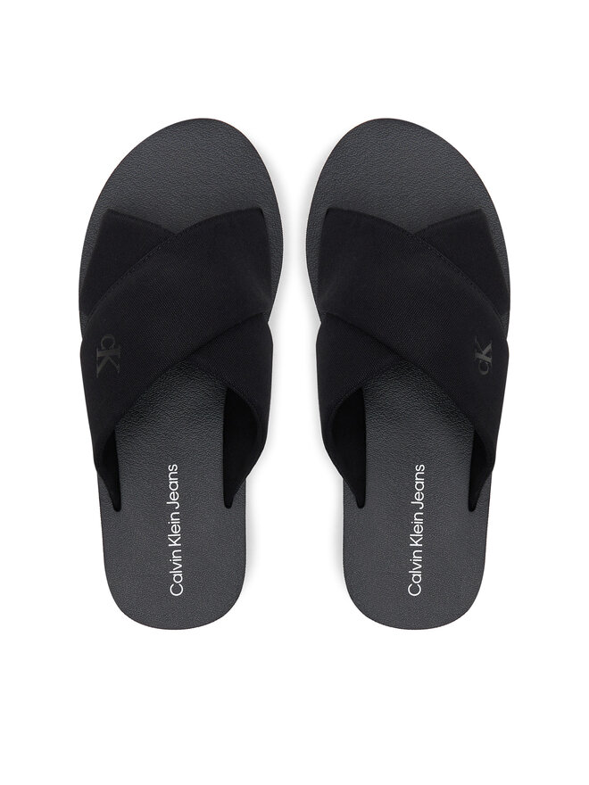 Calvin Klein Jeans Чехли Calvin Klein Jeans Cross Sandal Crxs Tx YM0YM01223 Черен