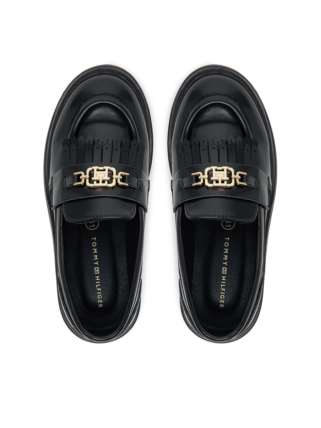 Tommy Hilfiger Туфлі Tommy Hilfiger Low Cut Shoe T3A4-34011-1453 S Чорний