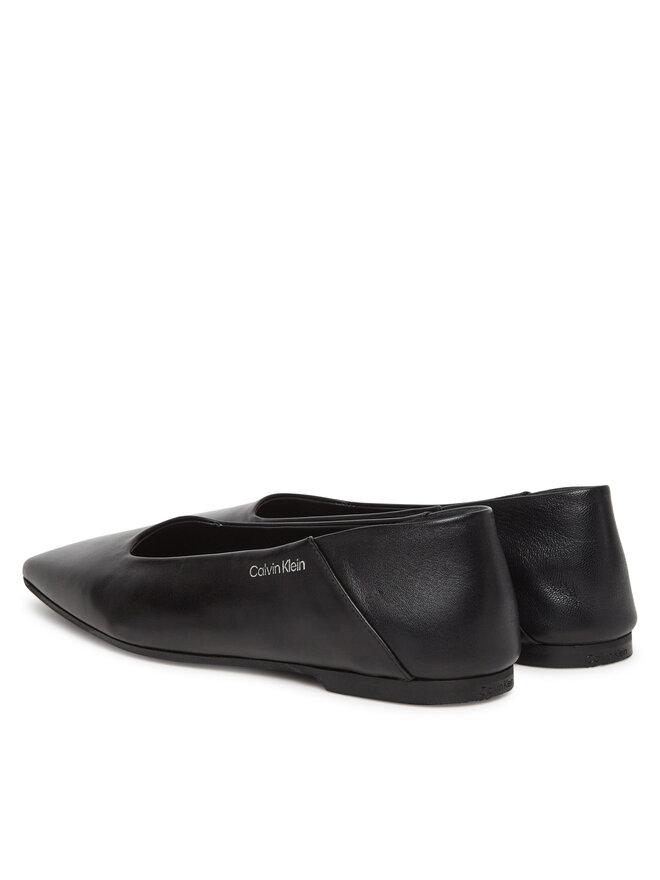 Calvin Klein Baleríny Calvin Klein Flat Ballerina - Lth HW0HW02463 Čierna