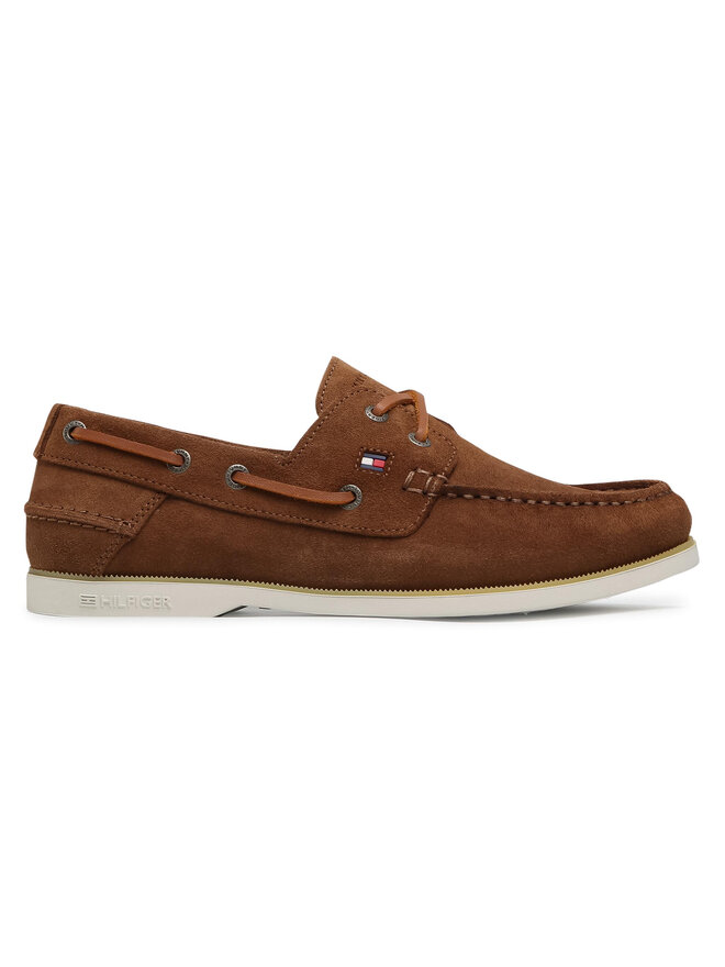 Tommy Hilfiger Мокасини Tommy Hilfiger Classic Suede Boat Shoe FM0FM02736 Коричневий