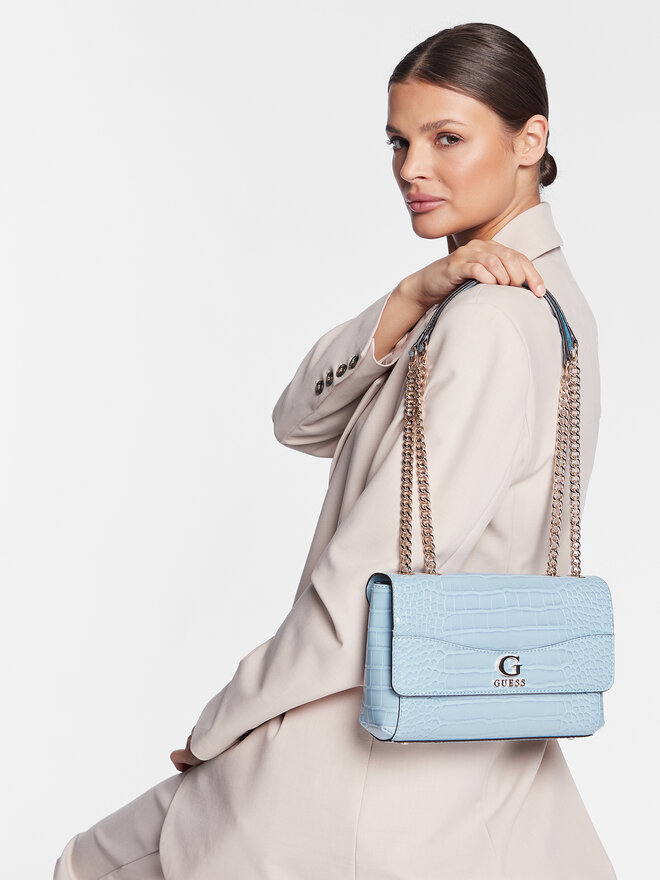 Guess Handtasche Guess Nell Croc (CG) HWCG87 36210 Blau