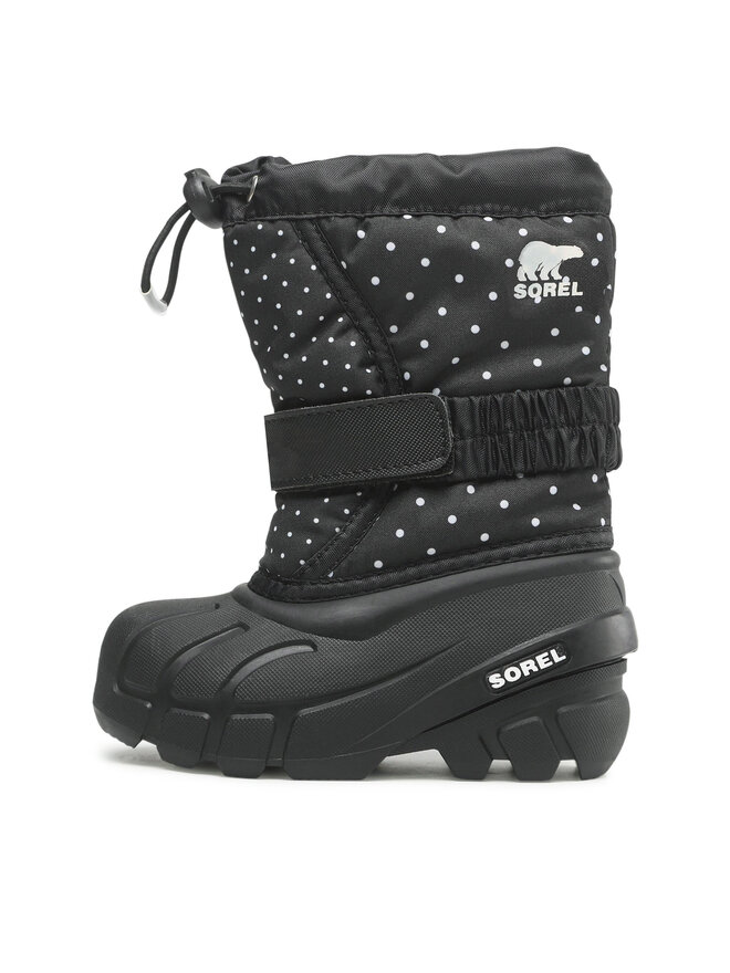 Sorel Μπότες Χιονιού Sorel Childrens Flurry Print NC3503-010 Μαύρο