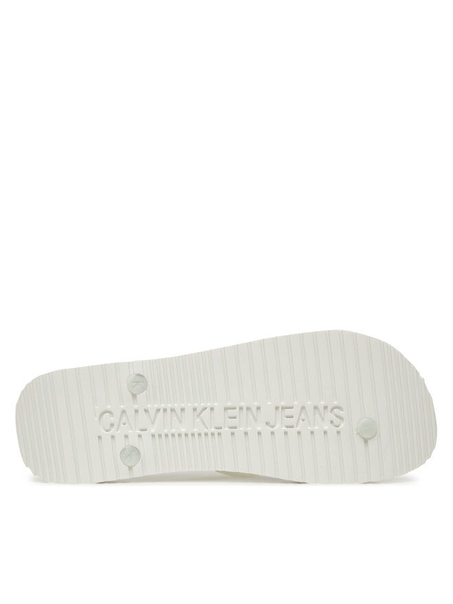 Calvin Klein Jeans Infradito Calvin Klein Jeans Beach Sandal Transparent Tpu YM0YM01267 Bianco