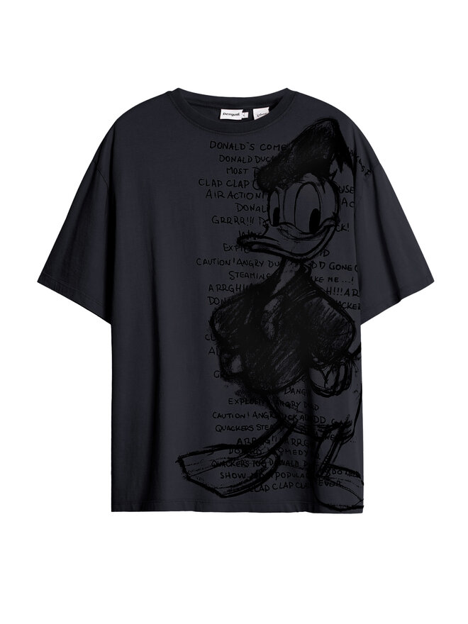 Desigual Desigual Marškinėliai Donald 25SWTKAH Pilka Loose Fit