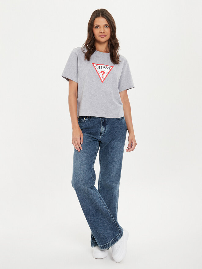 Guess Jeans Guess Jeans Camiseta W4YI73 K8HM0 Gris Boxy Fit