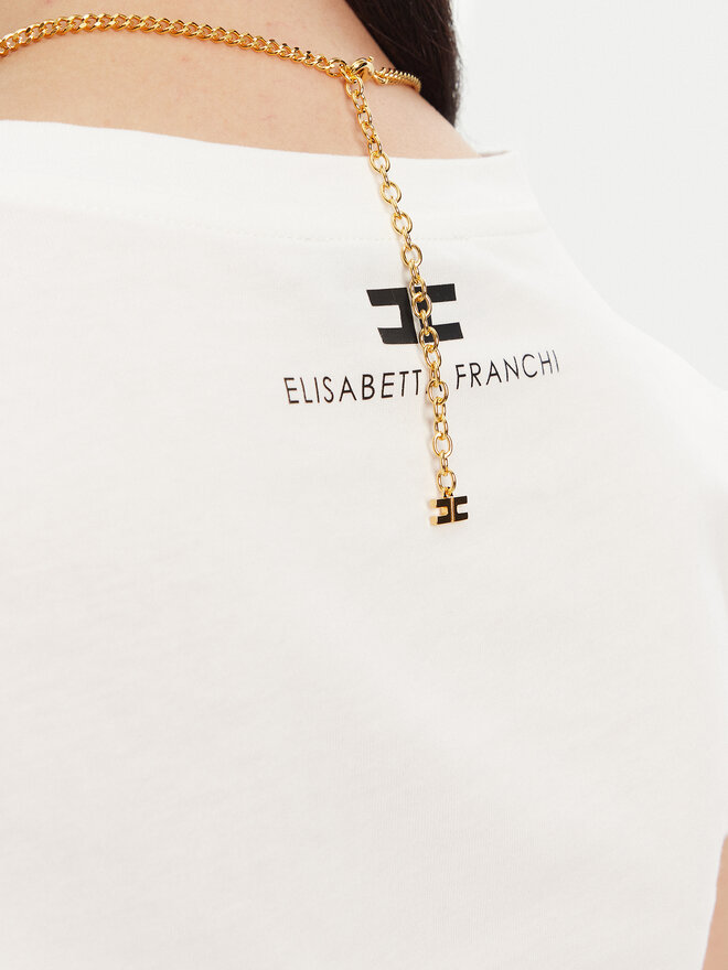Elisabetta Franchi Elisabetta Franchi Camiseta MA-006-51E2 Blanco Regular Fit