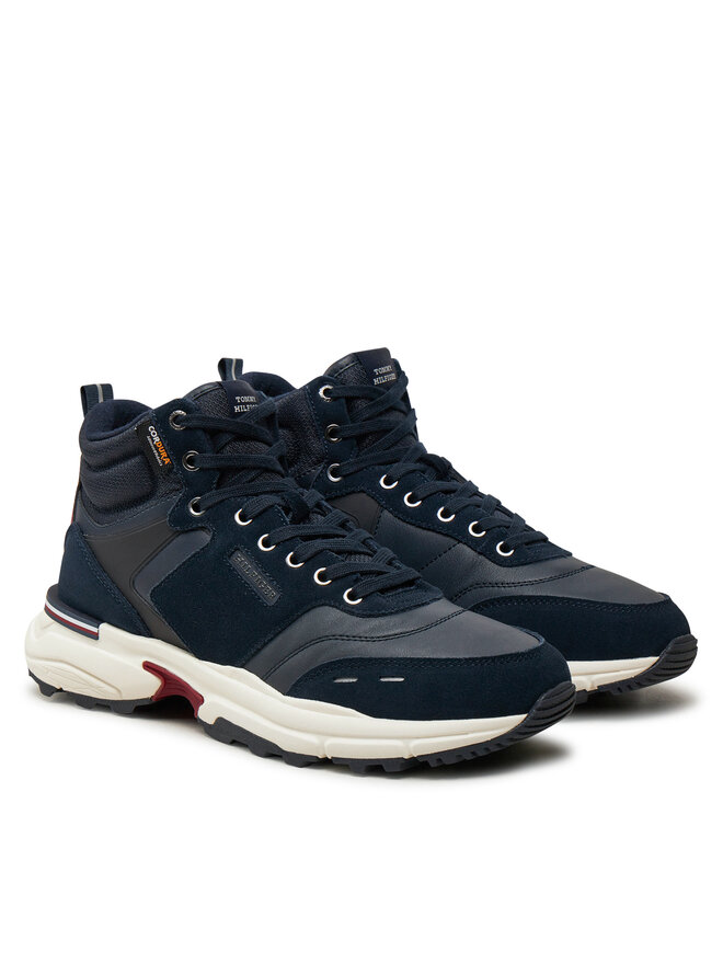 Tommy Hilfiger Sportcipők Tommy Hilfiger M Runner Cordura Hi Lth Mix FM0FM05222 Sötétkék