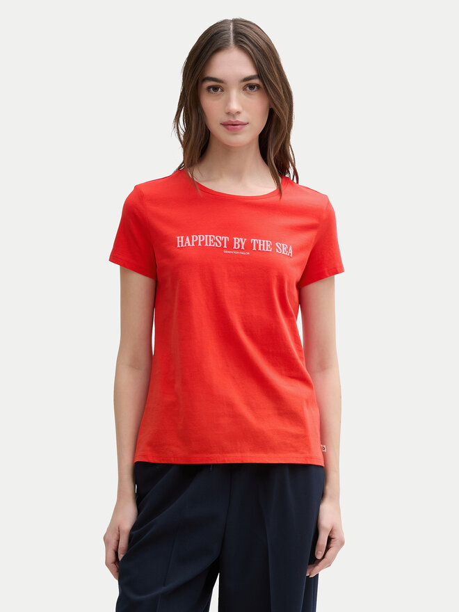 Tom Tailor Denim Tom Tailor Denim Camiseta 1045417 Rojo Regular Fit