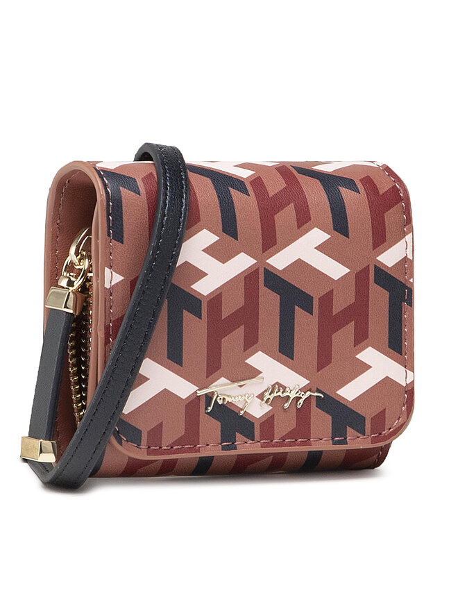Tommy Hilfiger Bolso Tommy Hilfiger Iconic Tommy Mini Wallet Mono AW0AW10846 Rosa
