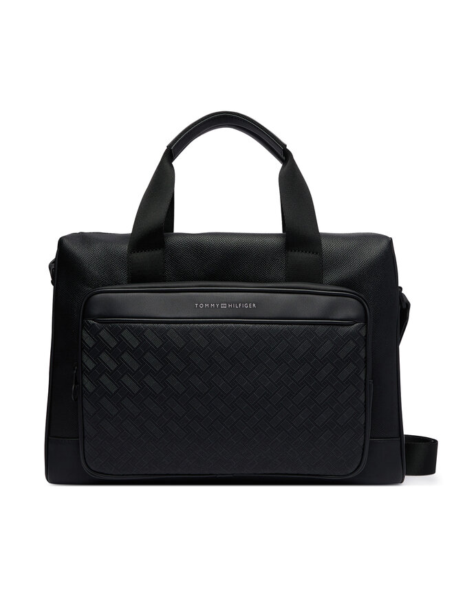 Tommy Hilfiger Laptoptasche Tommy Hilfiger Th Modern Monogram Computer Bag AM0AM14729 Schwarz