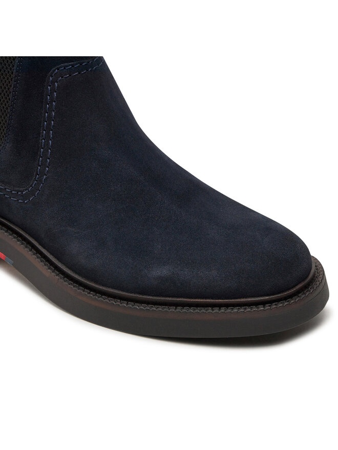 Tommy Hilfiger Ghete Jodhpur Tommy Hilfiger Light Hilfiger Suede Chelsea FM0FM05104 Bleumarin