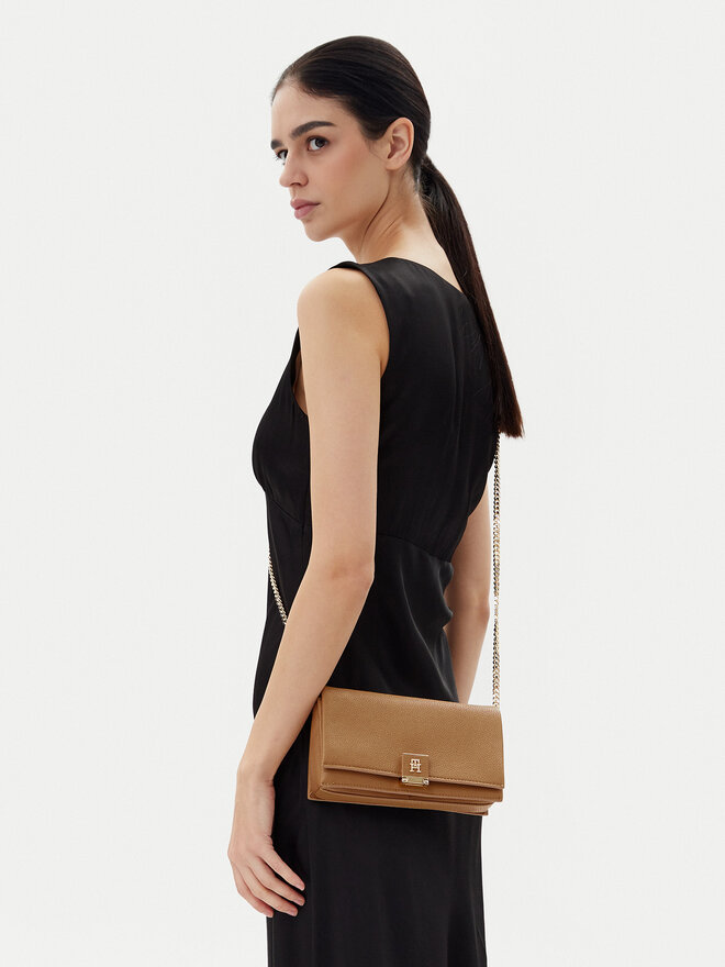 Tommy Hilfiger Сумка Tommy Hilfiger Th Her Flap W/Chain AW0AW17403 Бежевий
