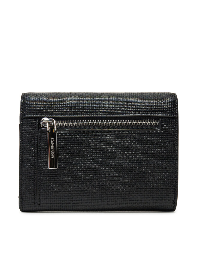 Calvin Klein Geldbörse Calvin Klein Ck Daily Medium Trifold_Tex K60K612945 Schwarz