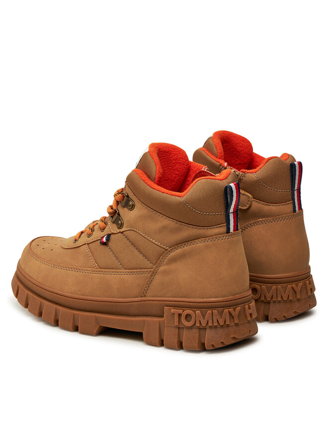 Tommy Hilfiger Μποτίνια Tommy Hilfiger Lace-Up Bootie T3X5-33707-1492 S Καφέ