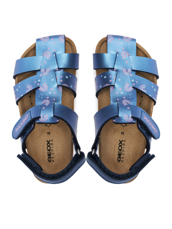 Geox Sandali Chalki Per Bambina - Sandali In Sintetico Con Suola In Gomma, Comodi E Trendy Per Le Più Piccole - Foto 10