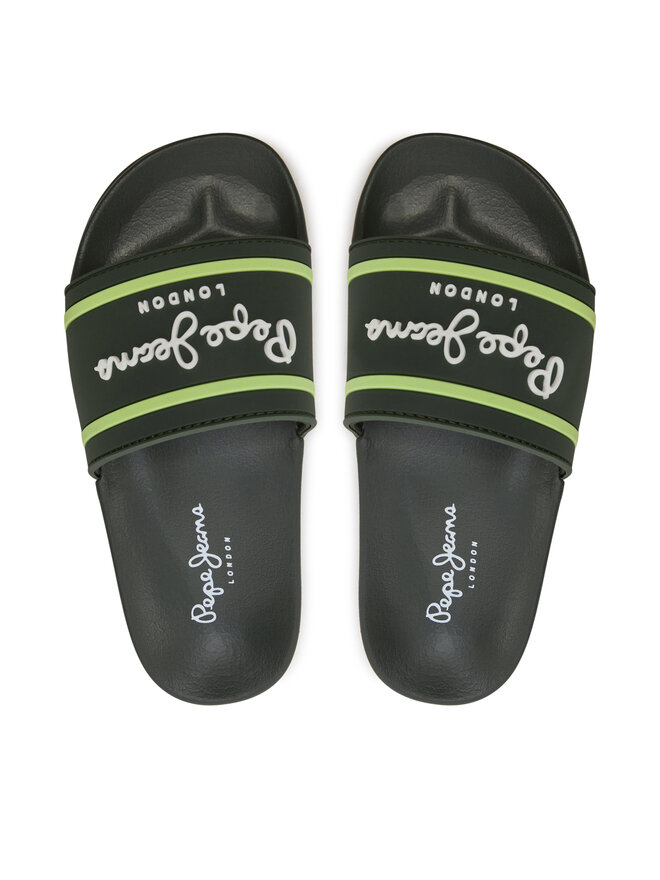 Pepe Jeans Παντόφλες Pepe Jeans Slider Logo B PBS70054 Χακί