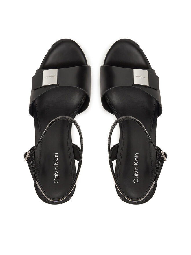 Calvin Klein Σανδάλια Calvin Klein Heel Sandal 85 W/Ck Hw - Lth HW0HW02485 Μαύρο
