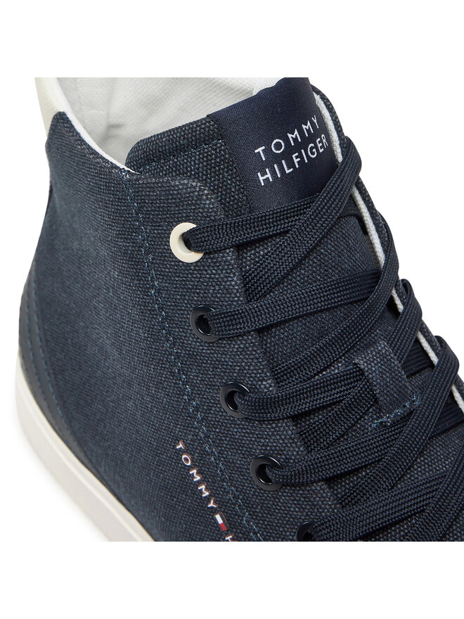 Tommy Hilfiger Tenisówki Tommy Hilfiger Th Hi Vulc Summer Cvs FM0FM05076 Granatowy