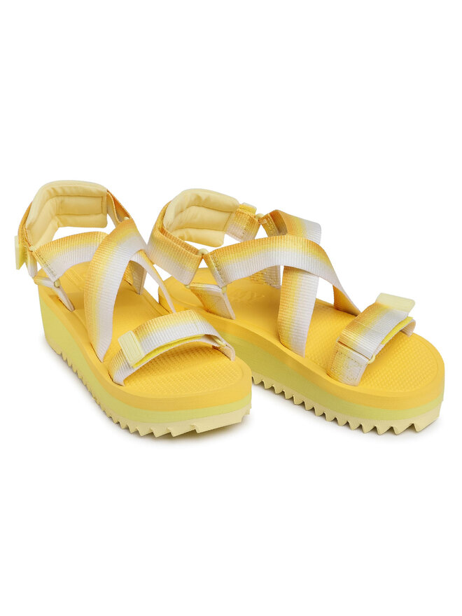 Tommy Jeans Sandalen Tommy Jeans Degrade Tape Flatform Sandal EN0EN00928 Gelb